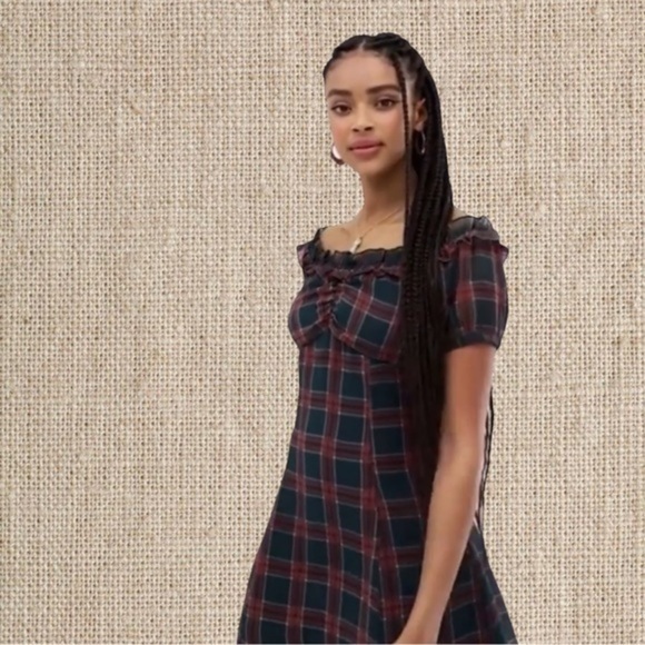 Plaid loose fitted mini dress - Picture 11 of 13